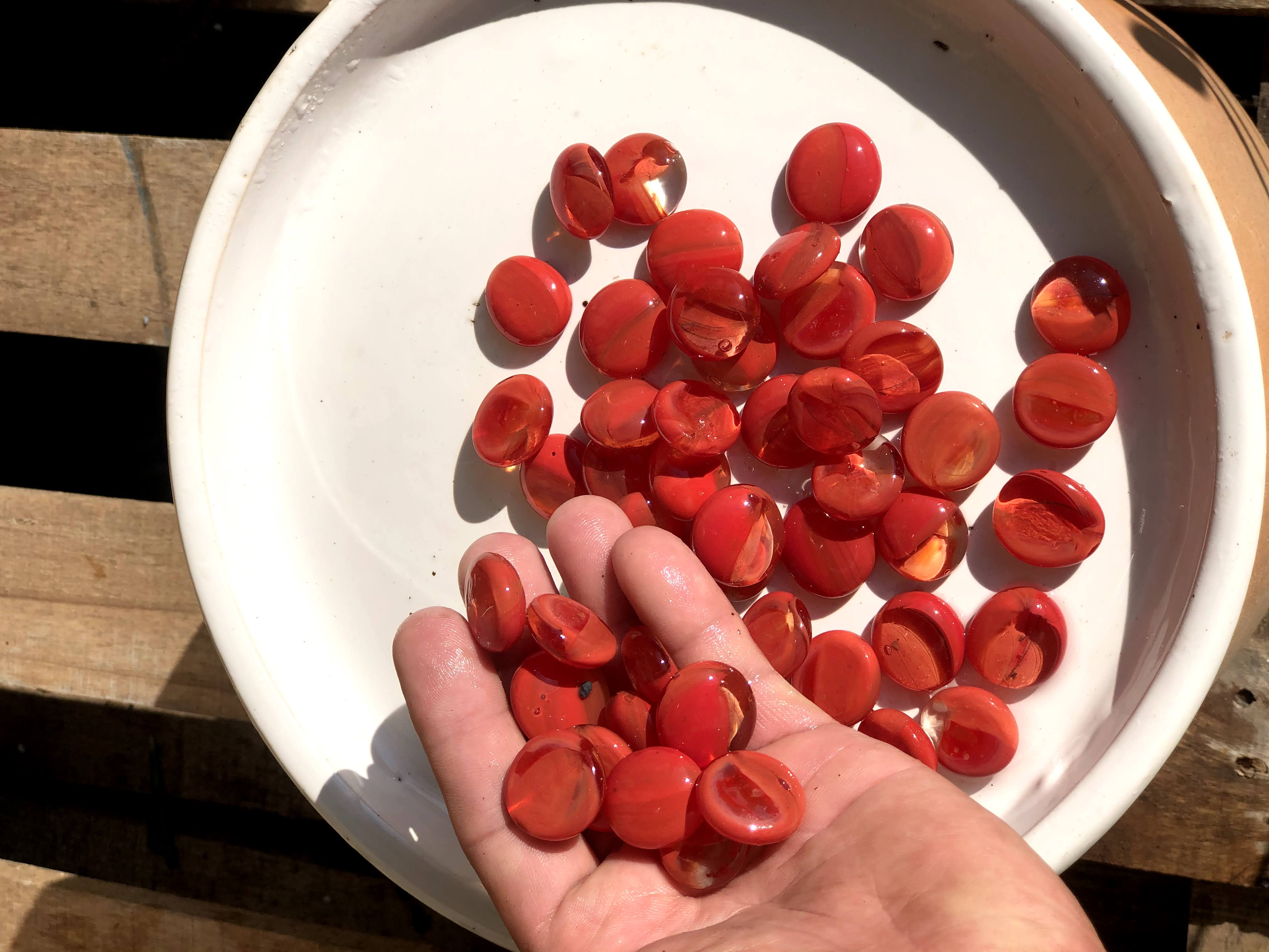 1,2 kilogam Đá thuỷ tinh trang trí cây trồng, chậu nuôi cá SS12