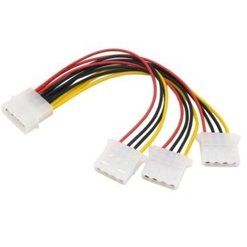 Cáp điện 4Pin IDE chất lượng cao HY1578 4 pin Molex nam đến 3 Cổng Molex IDE Nữ nguồn cung cấp bộ chuyển đổi cáp