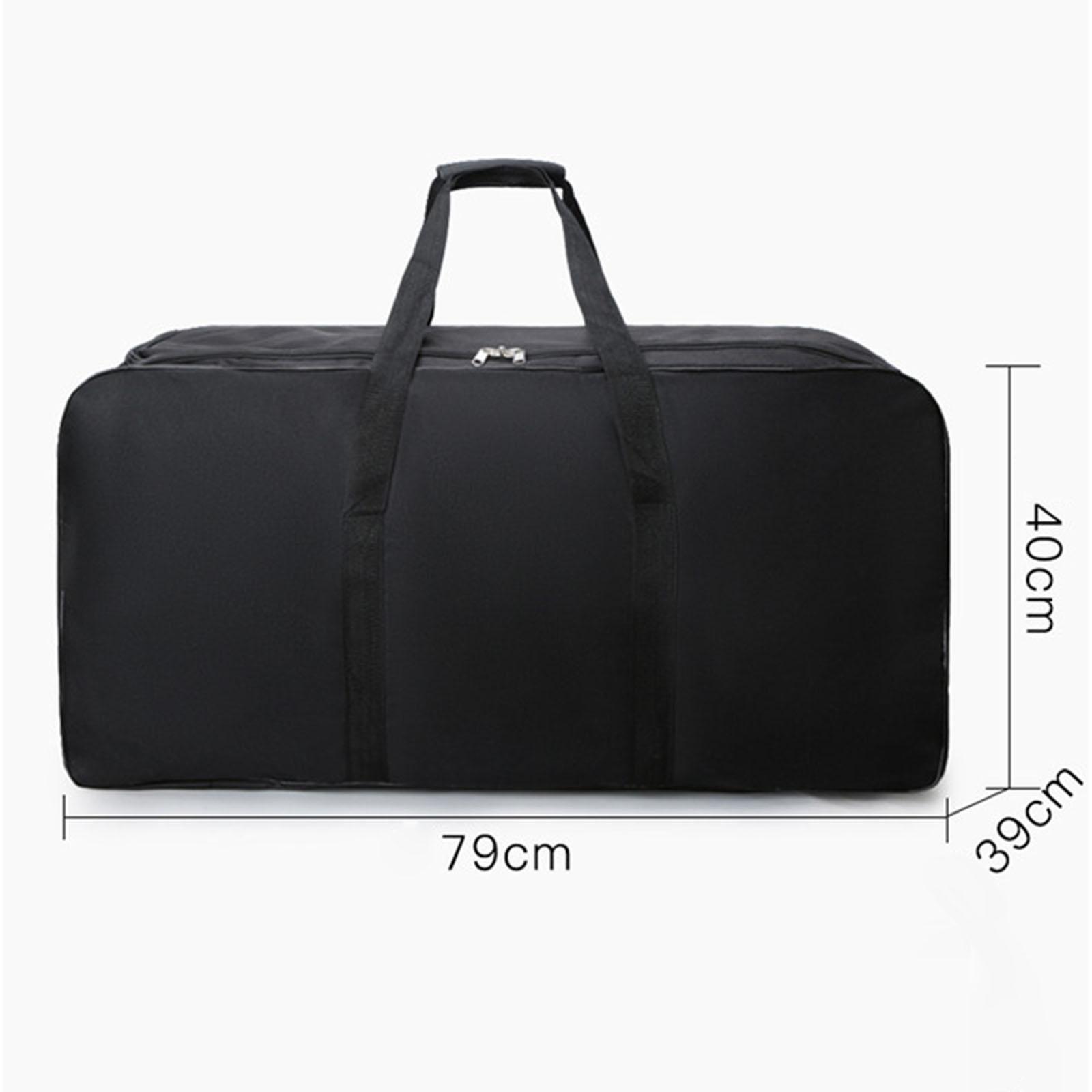 Large Capacity Travel Duffel Bag with Wheel Portable Oxford Cloth Handbag Foldable Rolling Duffle Bag for Camping Sports Travel Gym Outing