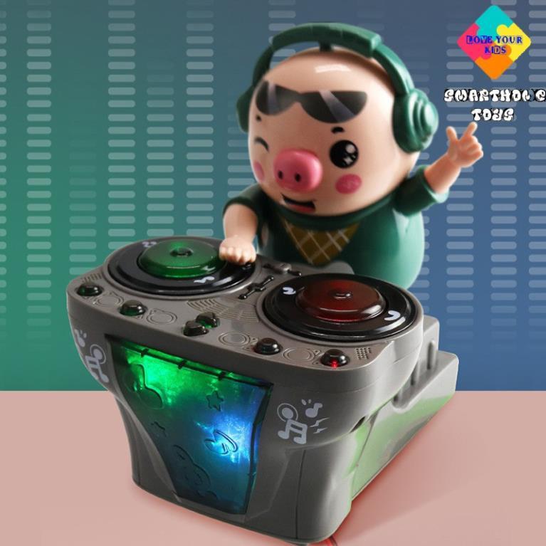 Heo Dancer - Chú Heo Chơi DJ Năng Động Siêu Dễ Thương Nhảy Theo Nhạc Và Đèn Cho Bé - SmartHome Toys