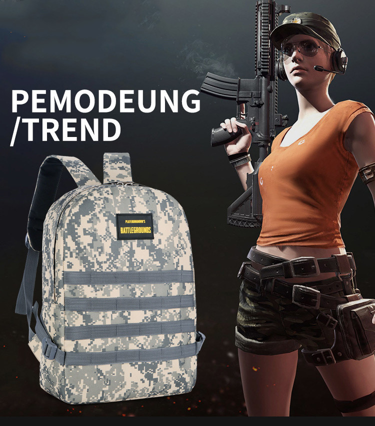 Balo Nam Nữ PUBG Rằn Ri Siêu Ngầu Vải Dù Chống Thấm Nước PU11