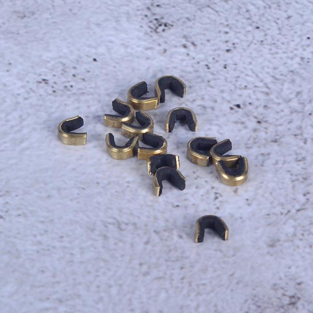 6 Packs Archery Strings Buckle Clips Nock Sets Brass Nocking Point Bow String Protect