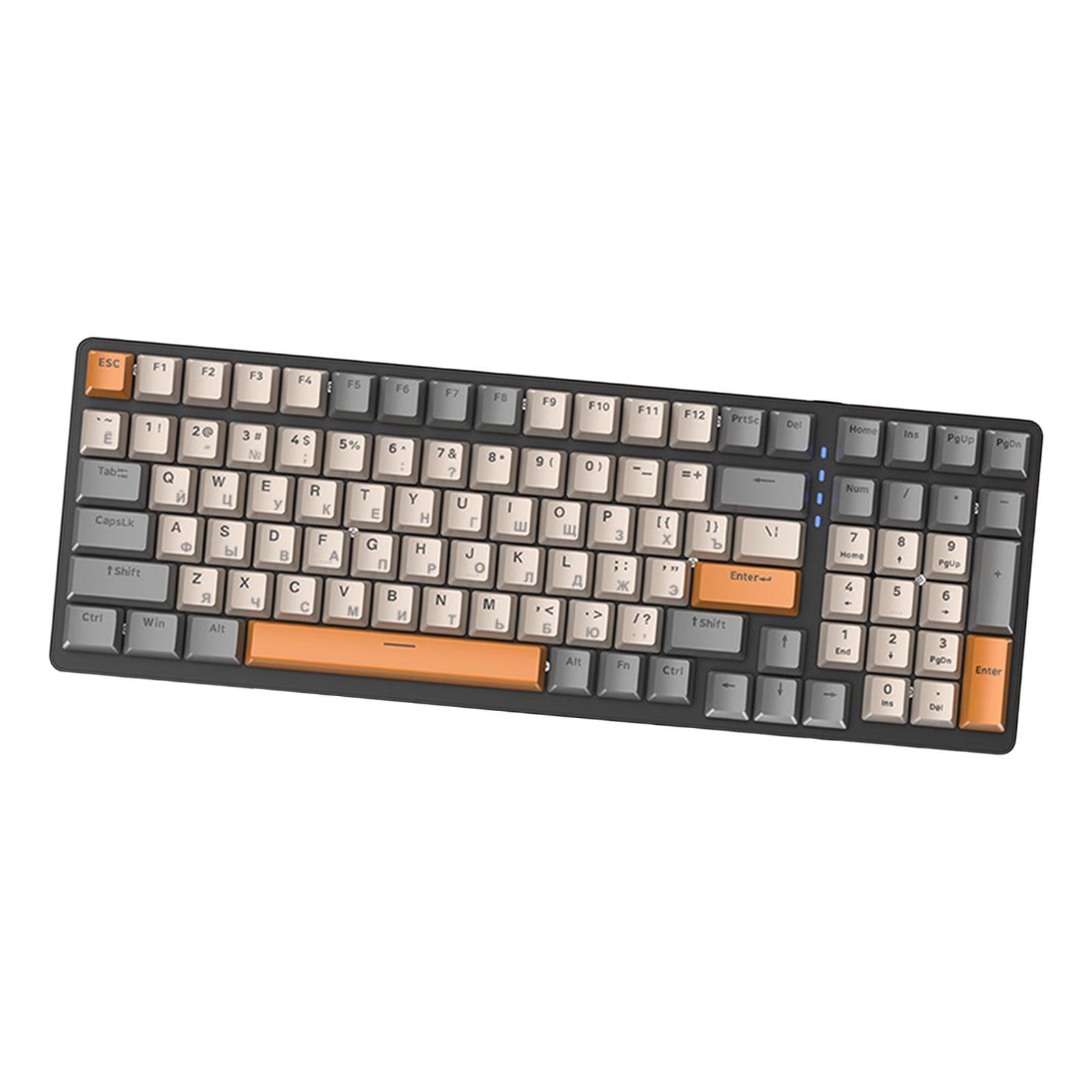 Russian Mechanical Keyboard Backlit 98% Allocation for PC Laptop Gamer
