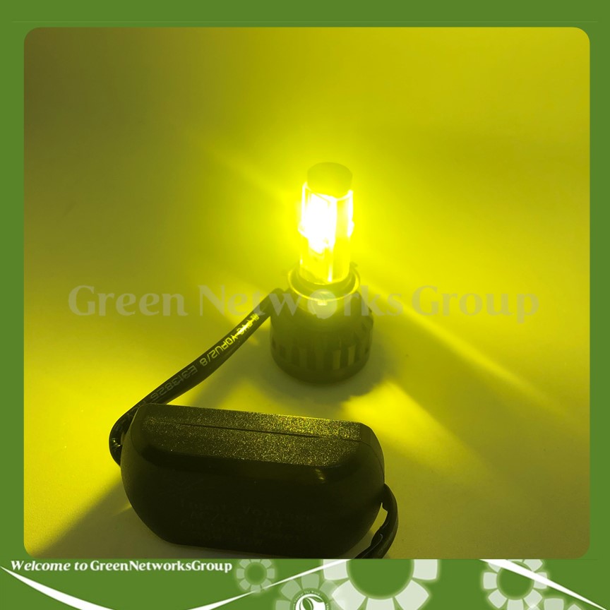 Đèn pha led xe máy M-02A 30W chân H4 M5 ánh sáng trắng vàng Green Networks Group ( 1 Đèn )