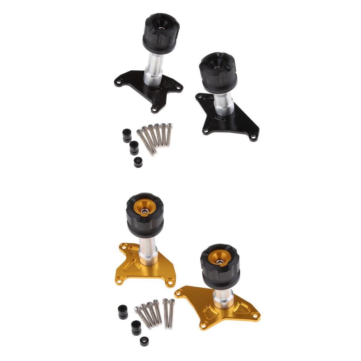 2 Set Motor CNC Engine Frame Slider Crash Pad Falling Protection Fits for Grom MSX125 MSX125SF Gold & Black