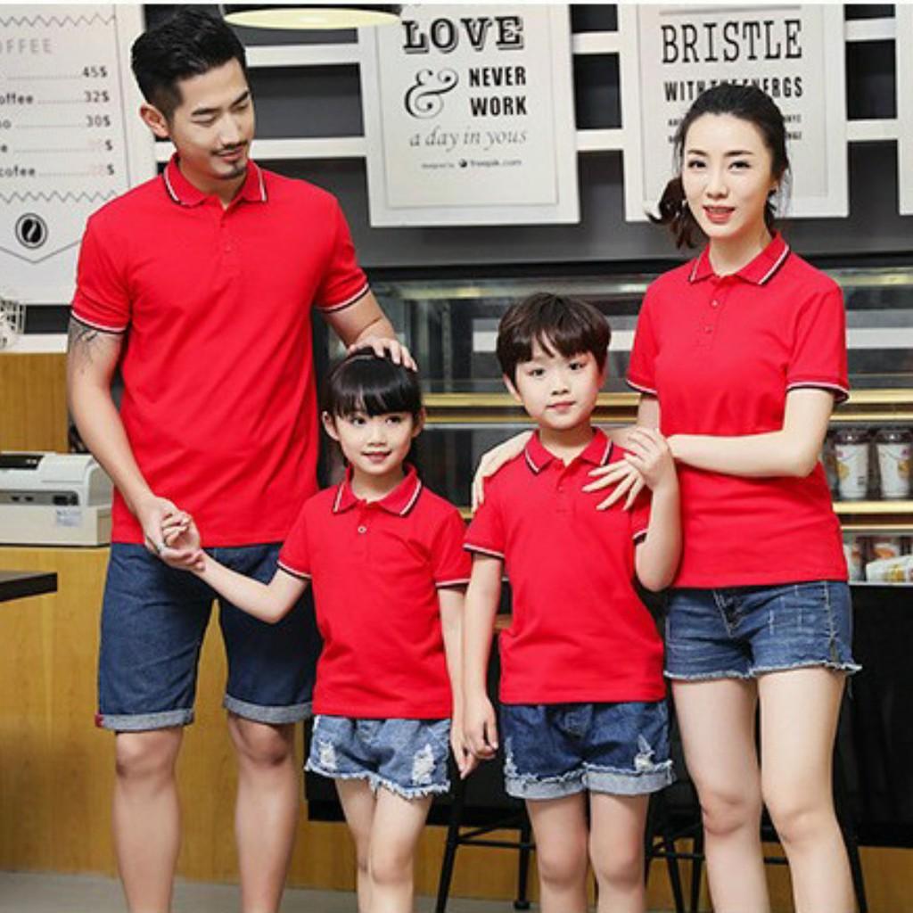 ÁO GIA ĐÌNH CÓ CỔ chất liệu cotton co giãn tốt loại 1 cực kỳ hot trend