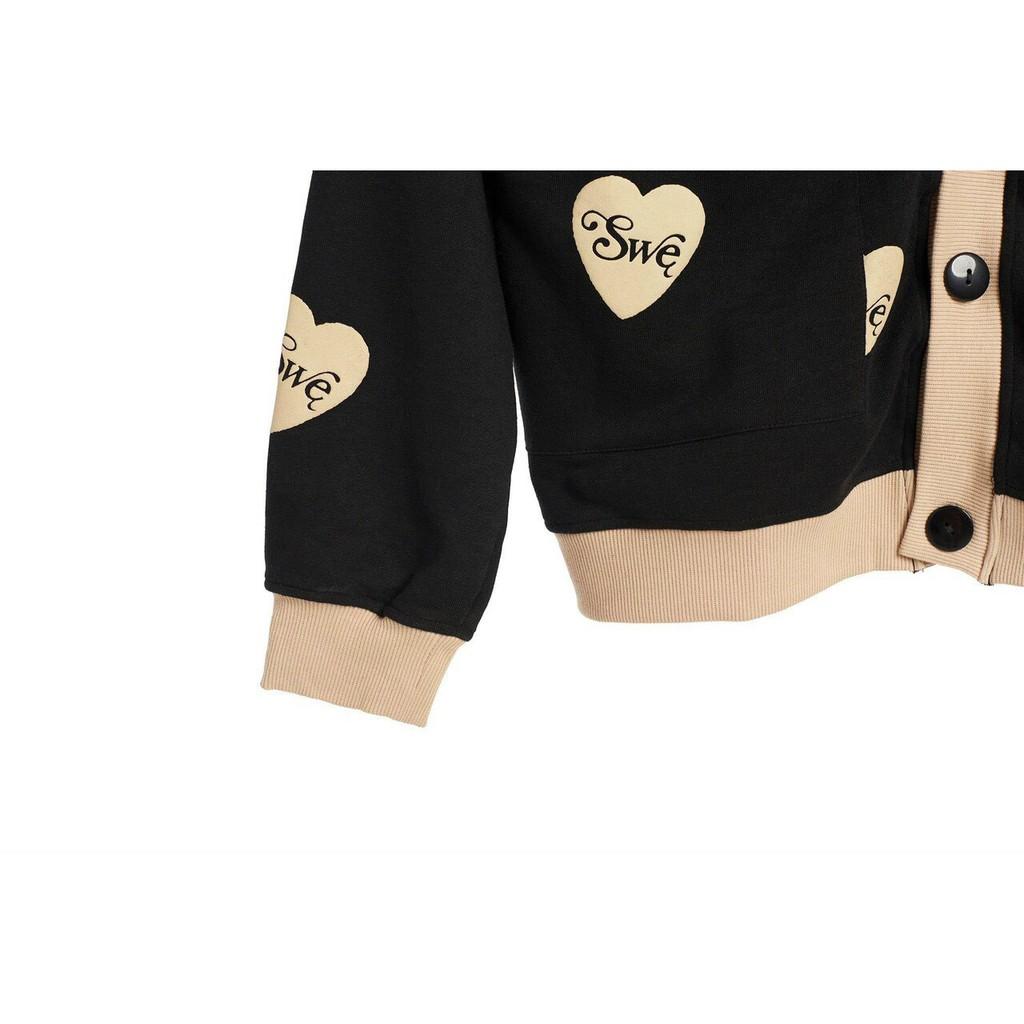 Áo khoác nỉ cardigan nữ hoạ tiết siêu xinh