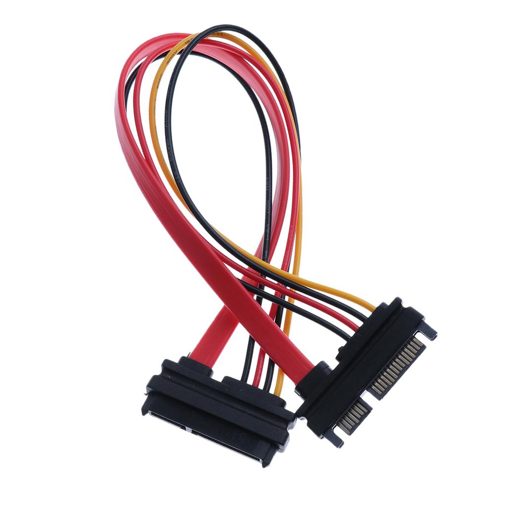 30CM Male To Female SATA Data Power Extension Cable M / F 22P 7 + 15Pin