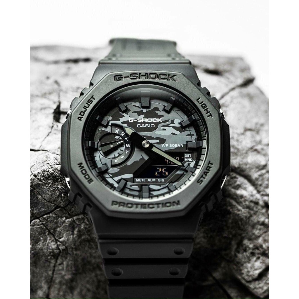 Đồng hồ nam G-Shock Casio Anh Khuê bảo hành 5 năm GA-2100 GA-2100CA-8ADR