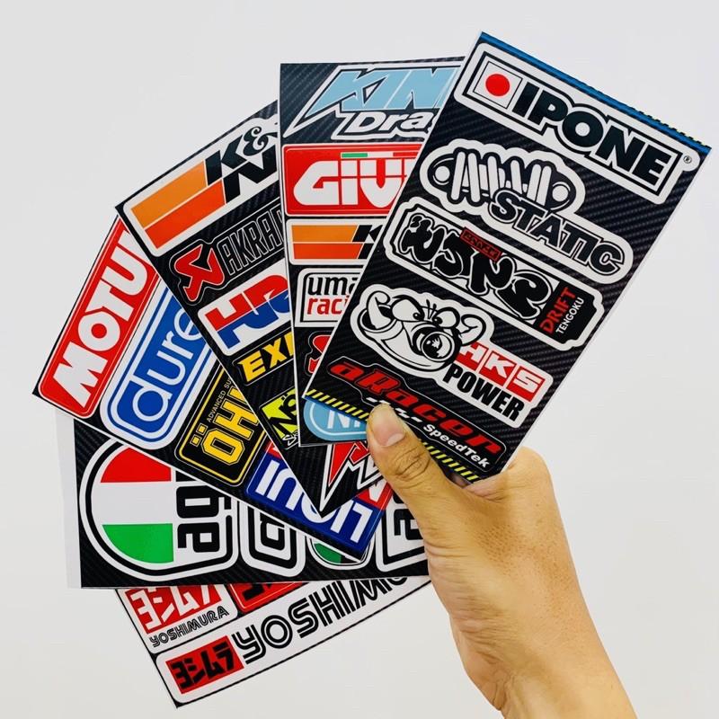 Tem logo xe, hoạt hình chất liệu PVC chính hãng decal SHINLUNG với công nghệ in ấn NHẬT BẢN không thấm nước