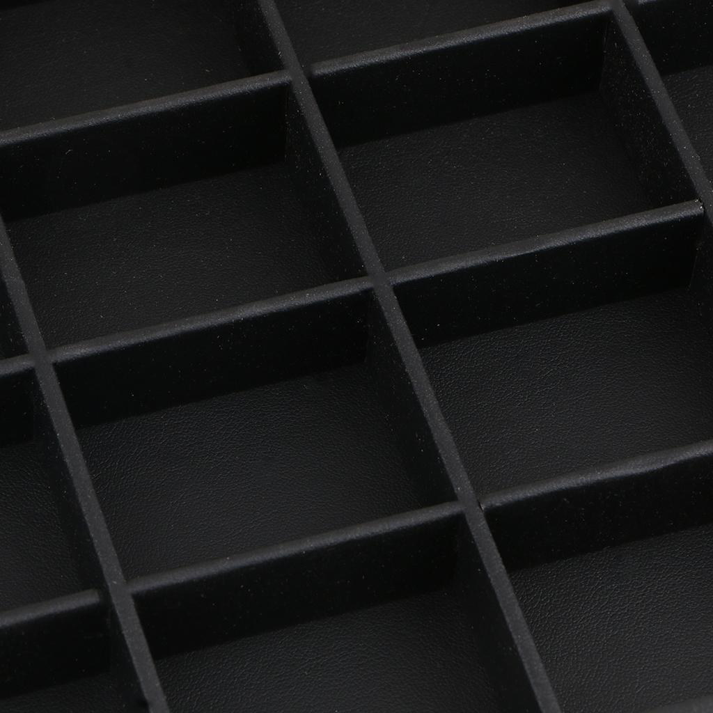 2pcs PU Leather Stackable Jewelry Tray Showcase Display Organizer 30 Slots