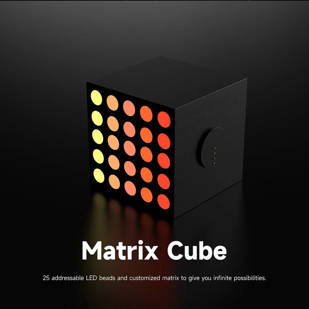 Đèn trang trí đa năng thông minh Yeelight Cube Smart Lamp, đồng bộ với màn hình 16 triệu màu gaming, đa hiệu ứng ánh sáng, gamesync, musicsyne, hỗ trợ matter/homekit - Hàng chính hãng