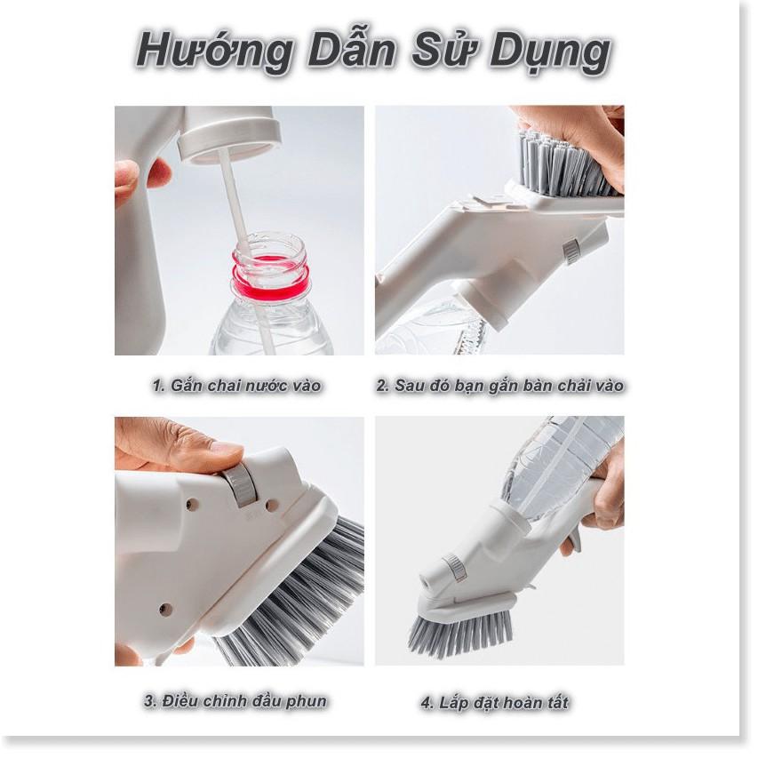 Cây Vệ Sinh lau kính 4 chức năng tích hợp bình xịt nước Multipurpose Scraper