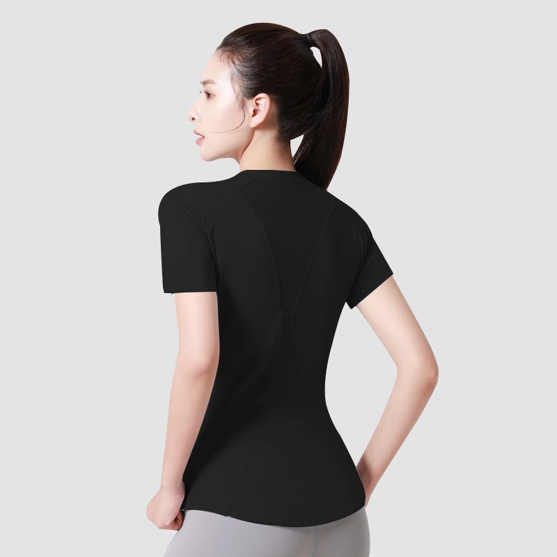 Áo tập gym nữ, Áo thun thể thao phối lưới thời trang, phù hợp tập gym, yoga, aerobic