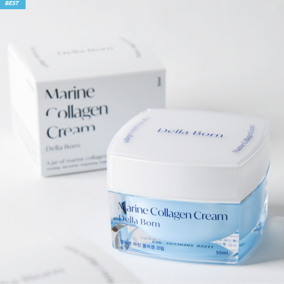 Kem dưỡng ẩm cung cấp nước cho da căng mịn ẩm mượt Della Born Marine collagen cream 50ml