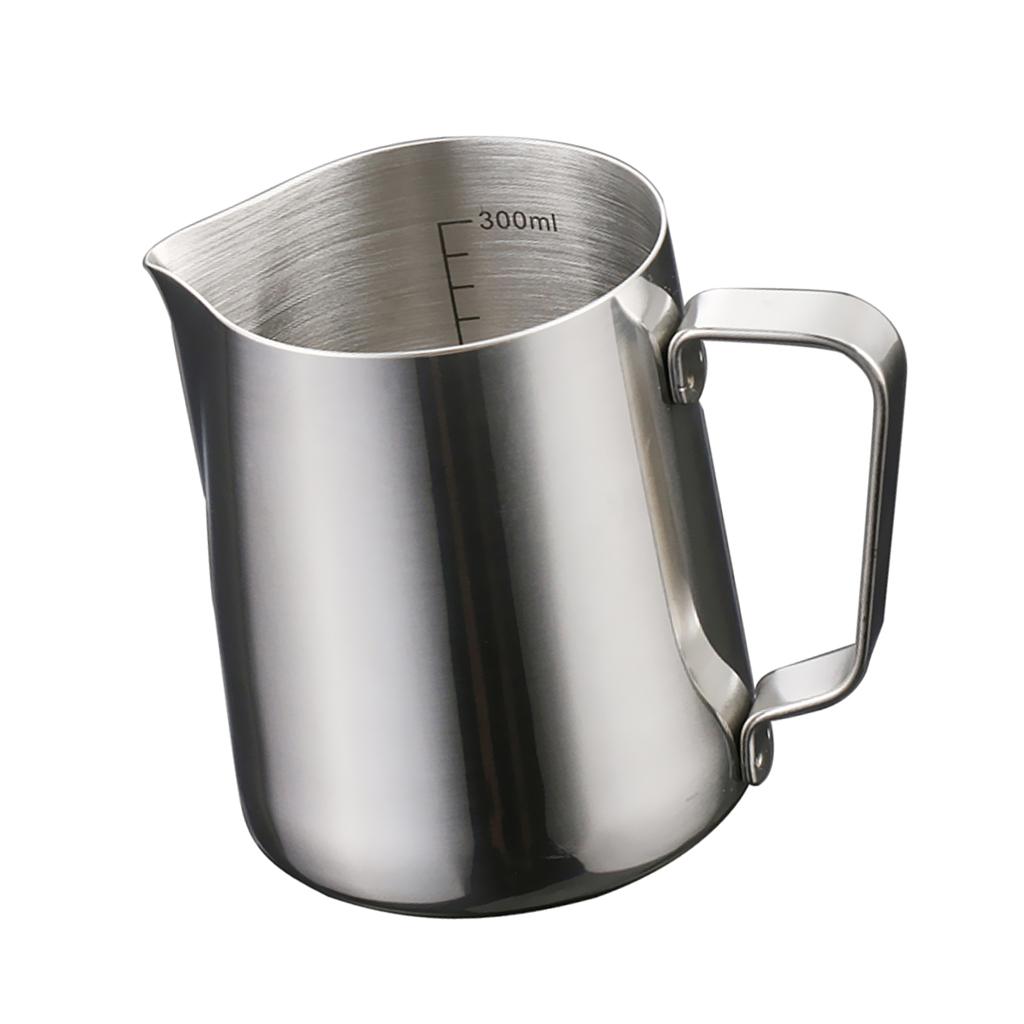 Kitchen Stainless Steel Coffee Frothing Milk Tea Latte Jug with Scale