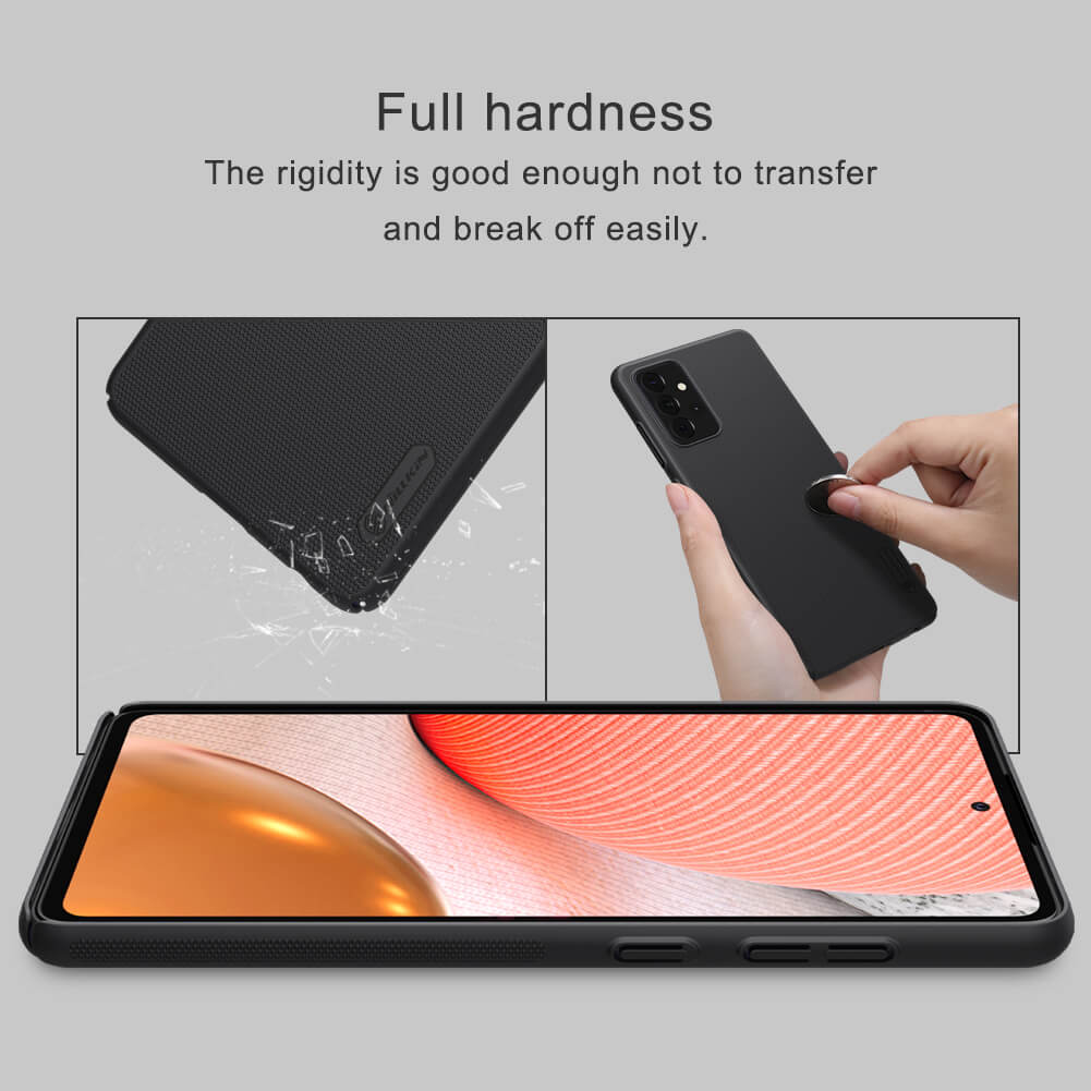 Ốp lưng dành cho Samsung Galaxy A72 Nillkin Frosted Shield dạng sần - Hàng Chính Hãng