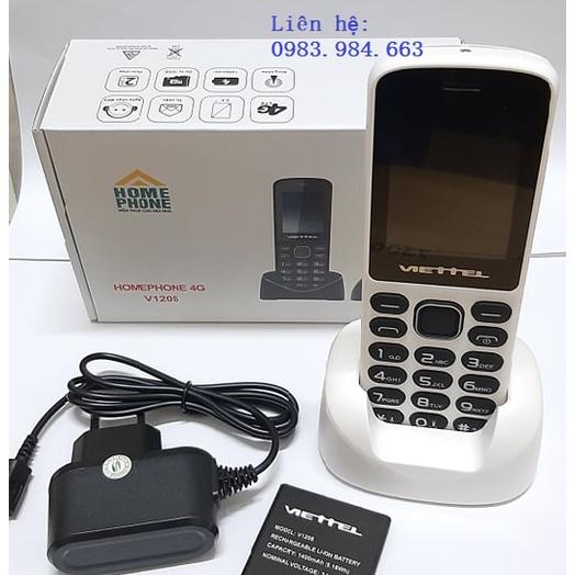 Máy điện thoại bàn lắp sim V1208 - Homephone di động Viettel - Bảo hành chính hãng