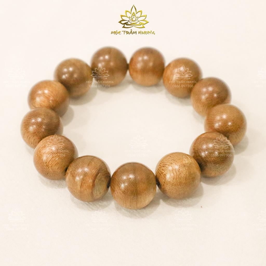 Vòng Tay Trầm Hương Hạt Tròn Đơn Size 18mm Nam
