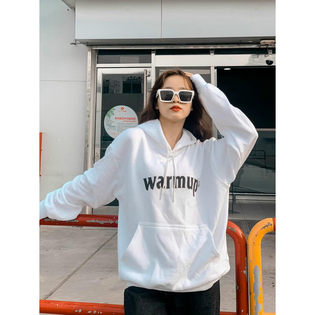 Áo Hoodie Nỉ - Áo Khoác Nỉ Nam Nữ Unisex Tay Phồng WARMUP 2 Màu Cực Hot - LP.STORE