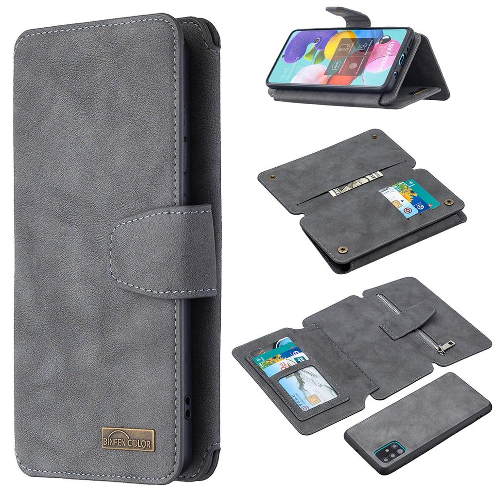 Ốp lưng điện thoại dạng ví da lật có ngăn đựng thẻ cho Samsung Galaxy Note10 Lite A21S A71 A51 A41 A31 A21 A11 S10 Lite