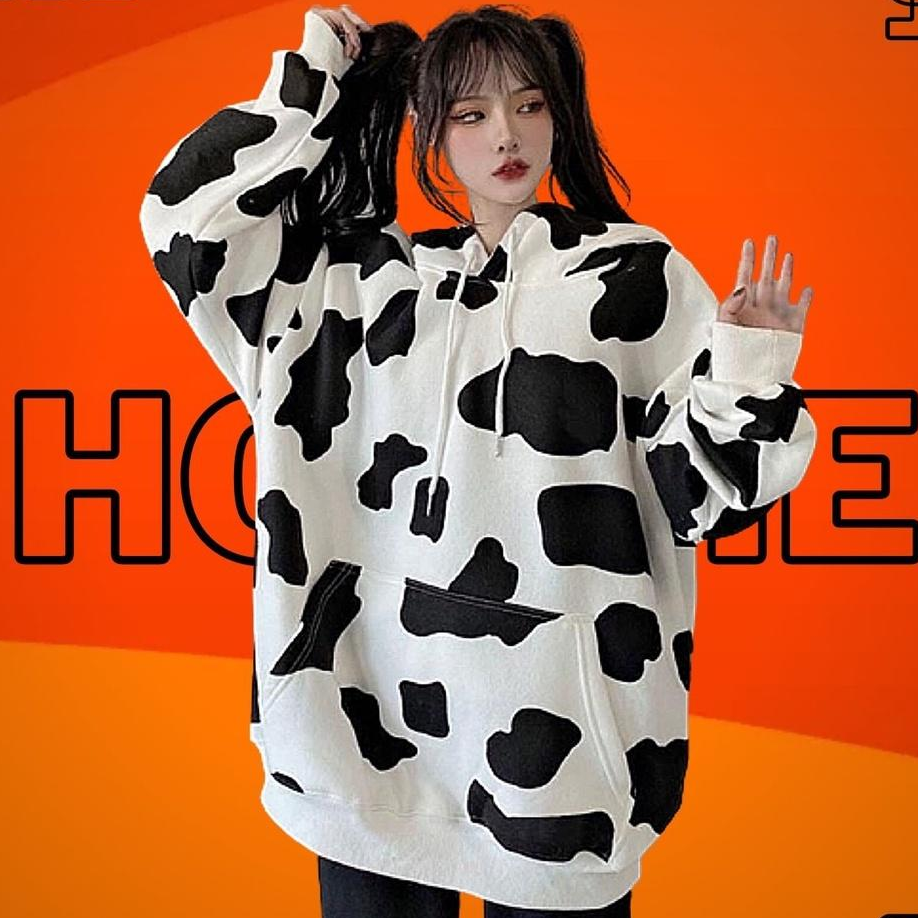 Áo Hoodie Nam Nữ Hoodie Bò Sữa Siêu Hot Nỉ Bông Dày Dặn Hàng QC Khoác BÒ SỮA HD