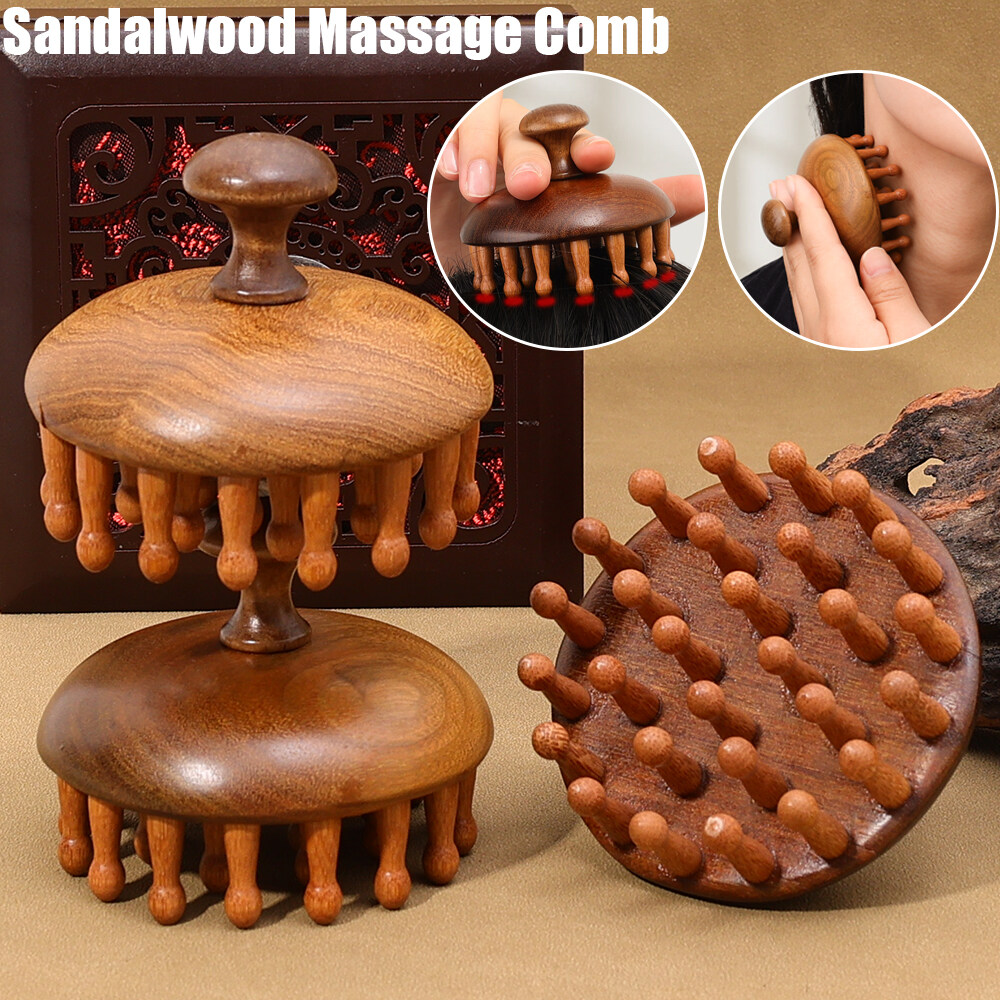 Lược Gỗ Đàn Hương Massage Đầu Alizz Al-14677