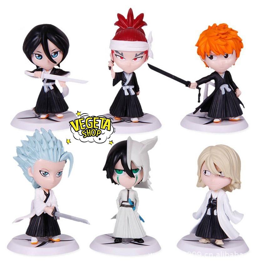 Mô hình Bleach - Set 6 Bleach Kurosaki Ichigo Kuchiki Rukia Inoue Orihime Sado Yasutora Ishida Uryu Bount Kariya Jin 7cm