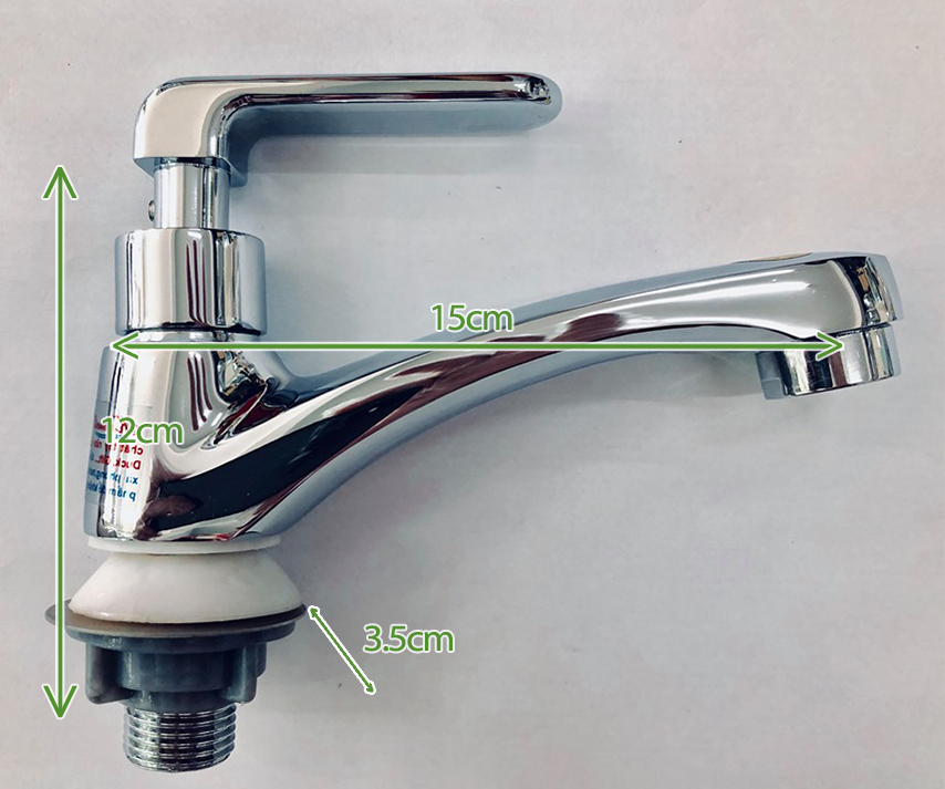 Vòi bồn rửa mặt Lavabo tay cầm thẳng Kannell KN-VLA017B – Thau mạ Cr Ni