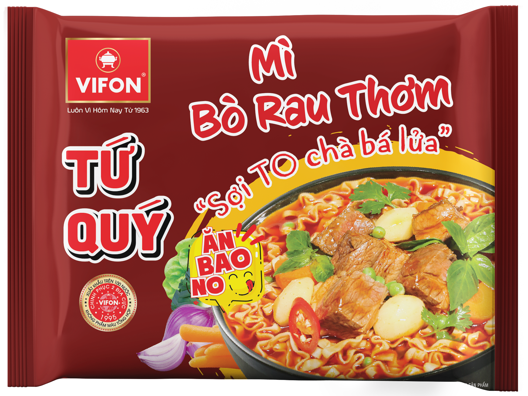 10 gói Mì bò rau thơm Vifon - mì tứ quý Vifon 72gr