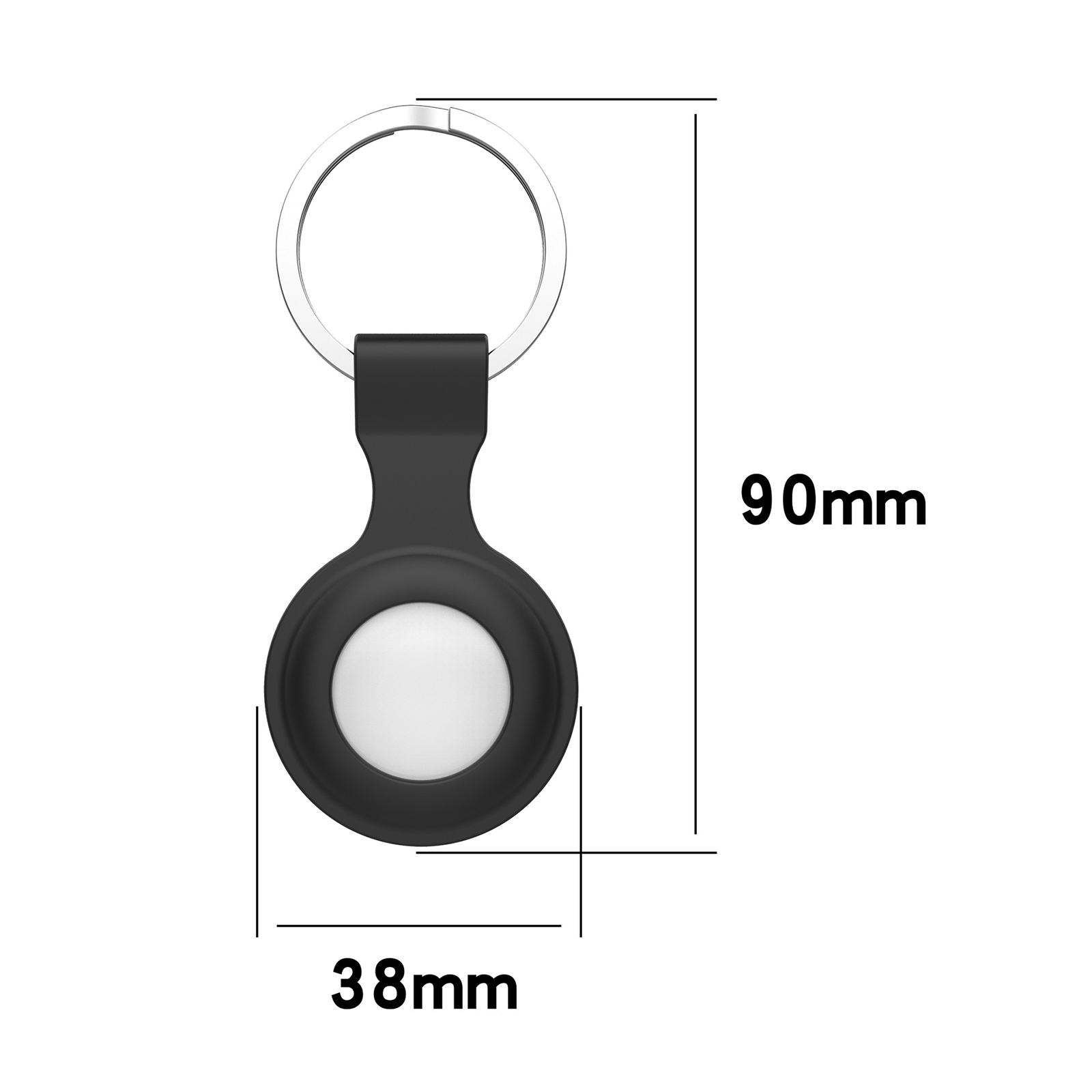 Soft Silicone Protective Sleeve Cover for Airtags Tracker, with Keychain Ring Anti-Scratch Lightweight Sweat-proof, Scratch-resistant