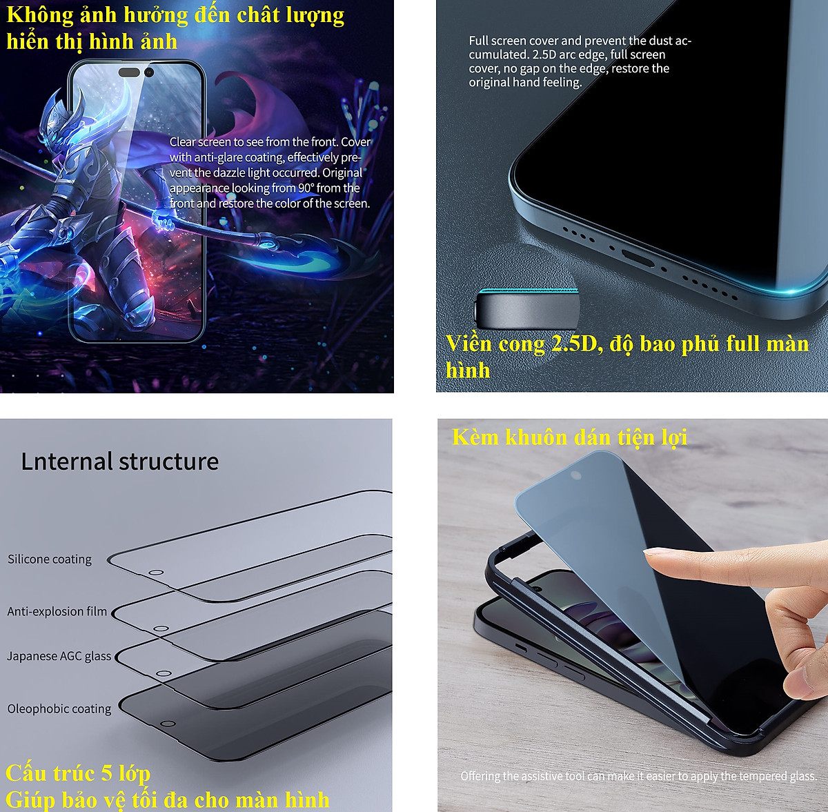 Kính chống nhìn trộm cho iP 14 Pro Max / 14 Pro / 14 Max / 14 Nillkin Guardian - Hàng chính hãng
