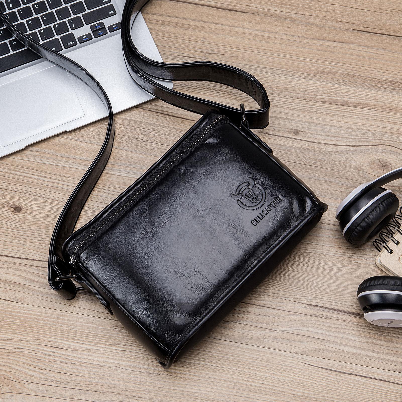 Túi Da Đeo Chéo Nam Sành Điệu Nằm Ngang Dành Cho Dân Công Sở Học Sinh Sinh Viên Bullcaptain
