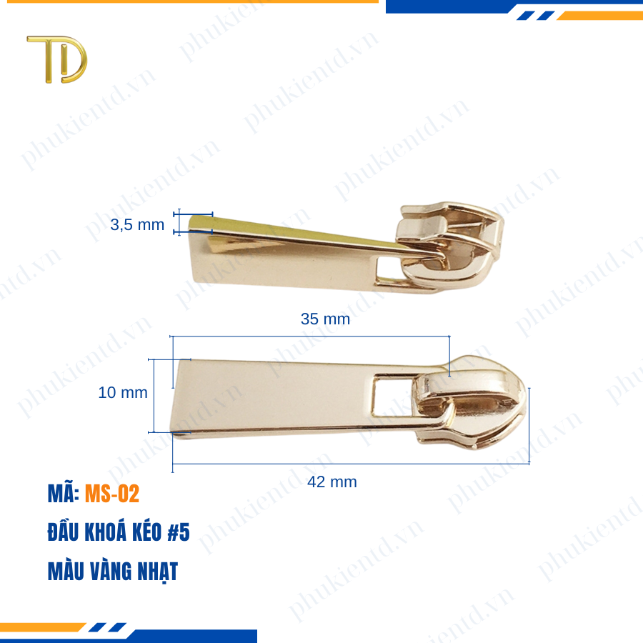 Đầu khóa kéo túi xách, đầu khóa kéo thay thế, đầu khóa kéo balo răng 5, Mạ điện độ bền 5-8 năm