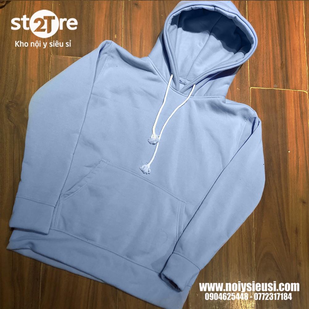 Áo hoodie unisex 2T Store H24 màu xanh da trời Sky