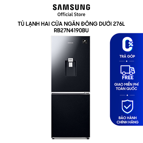 Tủ Lạnh Samsung Ngăn Đông Dưới với Optimal Fresh Zone 276 L màu Đen RB27N4190BU/SV - Hàng chính hãng