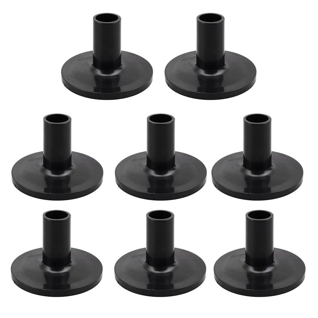 2x 8pcs / Set Cymbal Stand Sleeves with Flange Base for Drum Set Kit