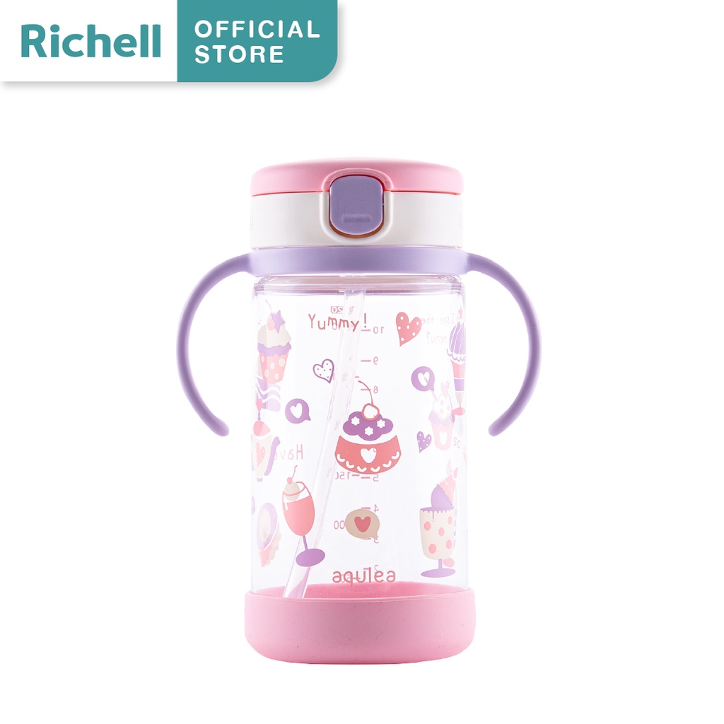 Bình ống hút AQ Richell Nhật Bản có đế hạn chế trơn trượt | Baby