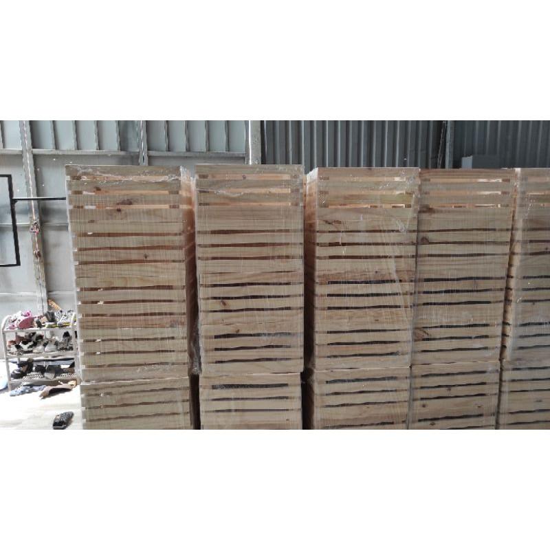 Hộp gỗ pallet kích thước 50x30x20. Dùng gỗ mới 100%