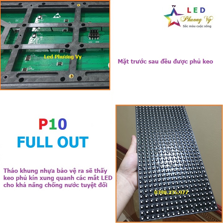 Led ma trận P10 full color ngoài trời (out door) - Chất lượng cao