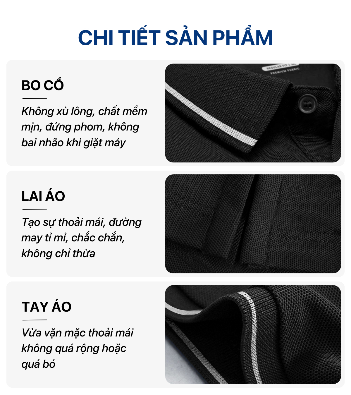 Hình ảnh Combo 3 Áo Thun nam HÀNG HIỆU đa phong cách -  ĐB3QC16 (Chọn Màu)- Vải thun cotton có điểm đặc biệt, thân thiện với làn da, co giãn và khả năng thấm hút tốt