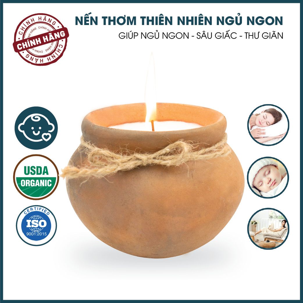 Nến thơm Giúp Ngủ Ngon PK size nhỏ - THÀNH PHẦN THIÊN NHIÊN