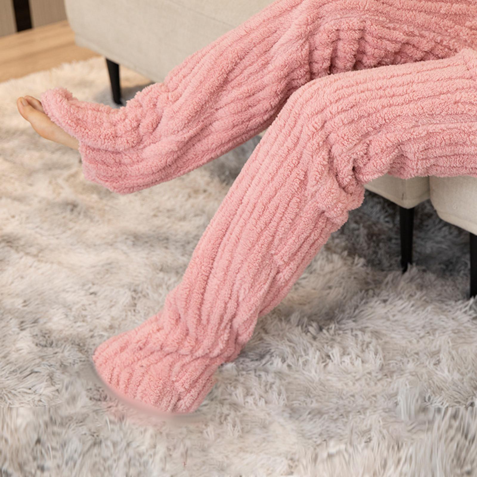 over Knee High Fuzzy Socks Lady Thigh High Socks for Home Office Living Room