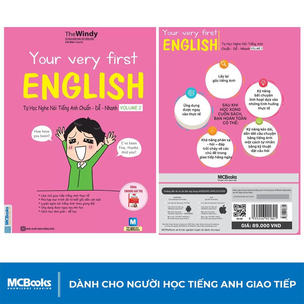 Sách - Your Very First English - Tự Học Nghe Nói Tiếng Anh Chuẩn Dễ Nhanh Volume 2 - Học Kèm App Online