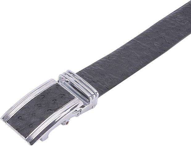 Thắt Lưng Nam Da Đà Điểu Bản Lớn Da Hột Huy Hoàng HT4433 - Đen