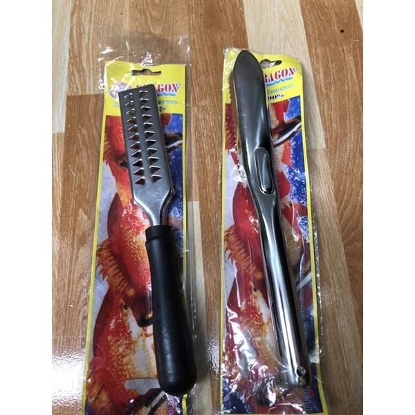Dụng cụ đánh vảy cá nạo vảy cá chuyên nghiệp inox dày cán nhựa chắc chắn