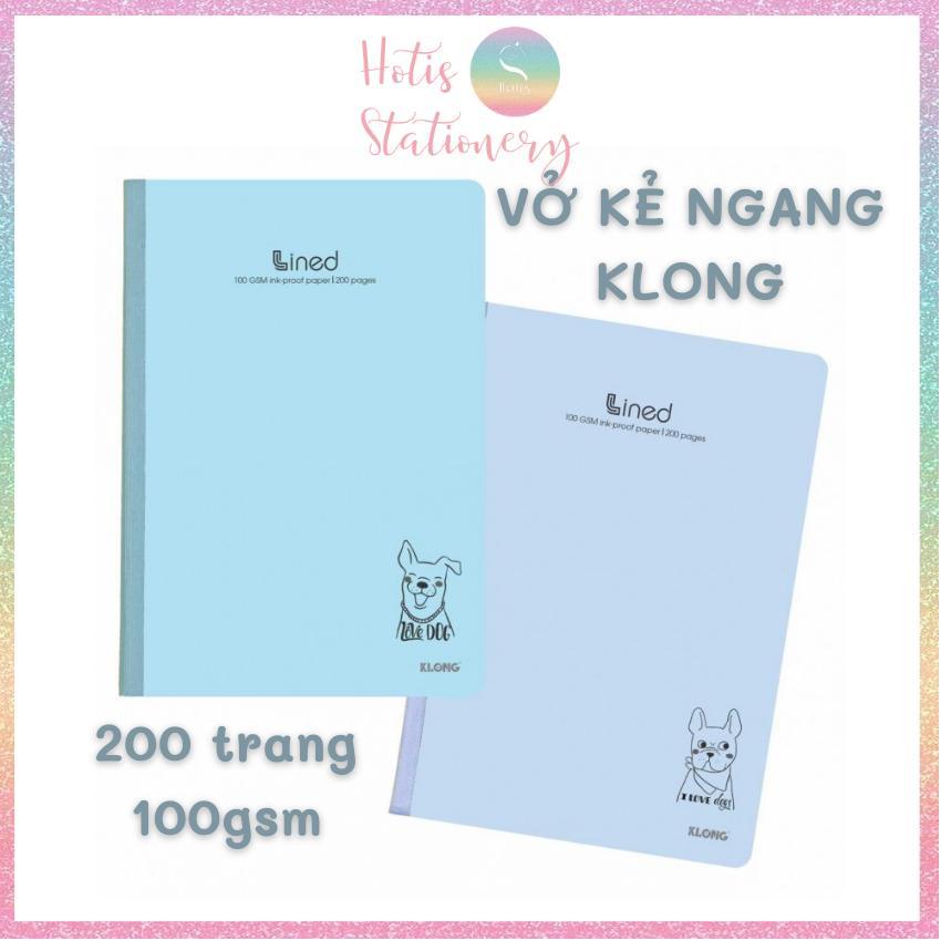 Vở may dán gáy kẻ ngang Lined KLong - 200 trang - MS842