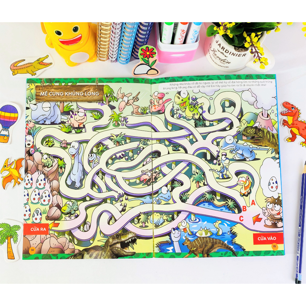 Sách - Trọn bộ 8 cuốn Sticker Khủng Long - Vừa Học Vừa Chơi - ndbooks
