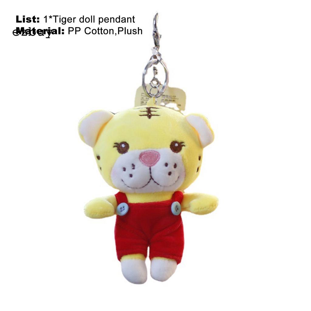Birthday Gifts Plush Doll Keyring Tiger Bag Hanging Decoration Keyring Skin-friendly for Bag