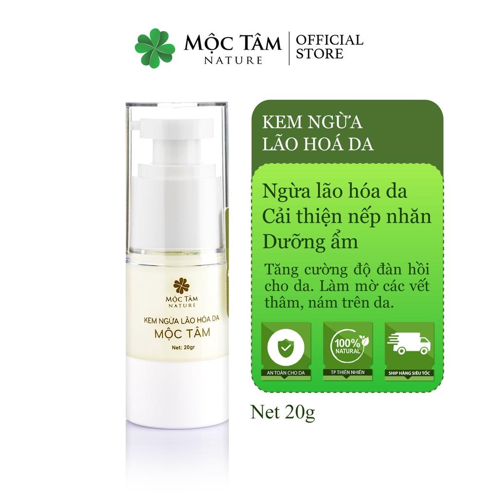 Kem Ngừa Lão Hóa Da Mộc Tâm 20g - Dưỡng Ẩm, Sáng Da, Chống Lão Hóa, Mờ Nếp Nhăn, Da Săn Chắc